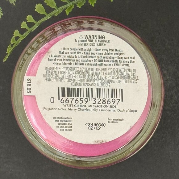 BBW North Pole Punch Bath & Body Works Single Wick Candle - Picture 10 of 10